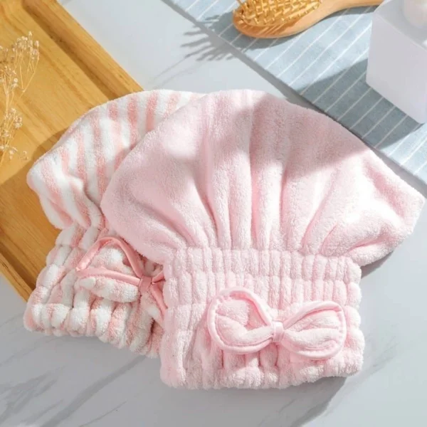 Kit 2 Toucas de Secagem Rápida Cabelo Microfibra Absorvente IZEHAIR DRY