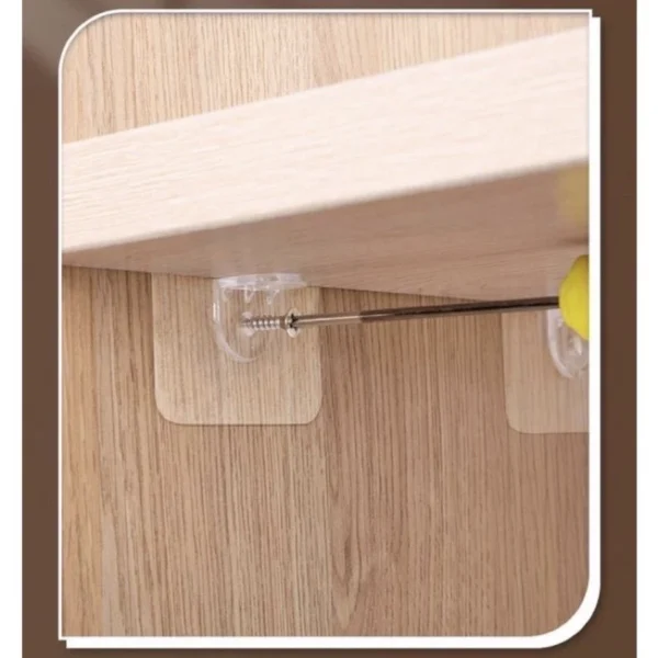 Kit Suporte Reforçado Adesivo 48 Peças, Transparente, Até 10kg, Instalação Sem Furo IZEGRIP HOLD