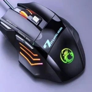 Mouse Gamer Laser 3200DPI 7 Botões LED RGB Ergonômico IZEPOWER PRO