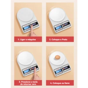Balança Digital Cozinha 10kg Alta Precisão LCD IZECOOK PRO
