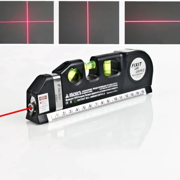Nível Laser Profissional 3 Estágios Trena 2,5m Régua Alumínio IZEALIGN PRO