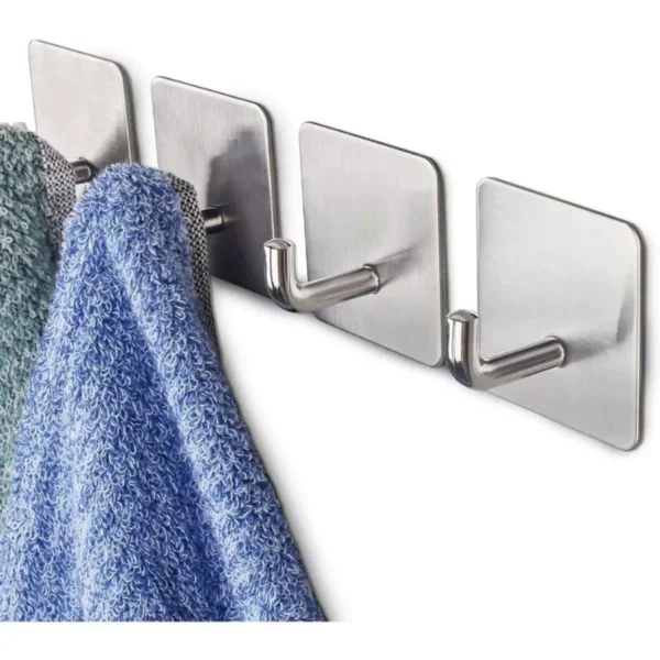 Kit 12 Ganchos Adesivos Inox 3M Parede Compacto 2kg IZEHOOK FIX