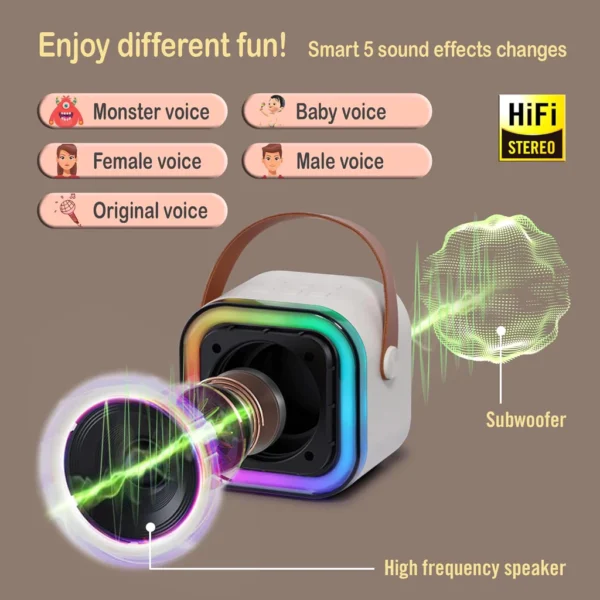 Caixa de Som Bluetooth Portátil com Microfone Sem Fio, Redução de Ruído, Alcance Longo IZEVOX FUN