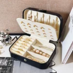 Porta Joias MDF Veludo Médio Couro Porta-Luxo IZEGLAM CASE