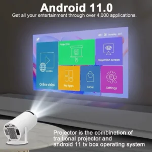 Projetor 4K Smart Android Portátil Bluetooth WiFi 150" IZEPIX CINEMAX