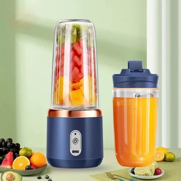 Mini Liquidificador Portátil 400ml 6 Lâminas Bateria Recarregável IZEJUICE GO