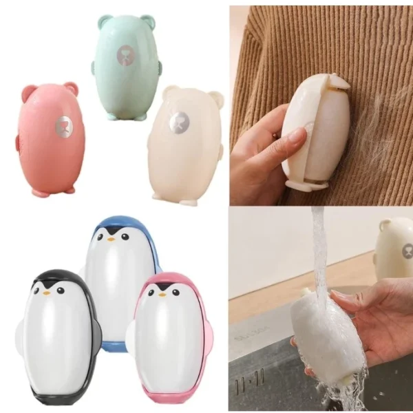 Rolo Pegajoso para Pêlos de Roupas Lavável Manual Pinguim Alta Qualidade IZECLING PET