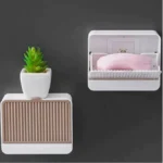 Saboneteira Dupla Para Parede Compartimento Seco À Prova D'Água IZEORGANIZE