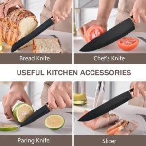 Kit Utensílios de Cozinha Silicone e Bambu 19 Peças Antiaderente Resistente ao Calor IZECOOK PRO