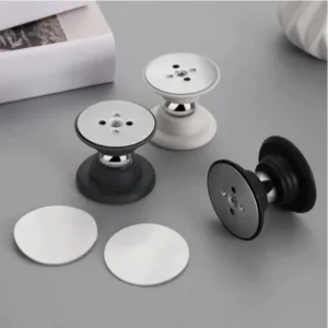 Fixador de Porta Magnético Inox Preto com Mola Amortecedora IZELOCK PRO