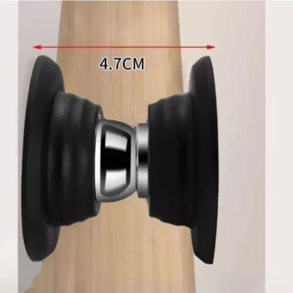 Fixador de Porta Magnético Inox Preto com Mola Amortecedora IZELOCK PRO
