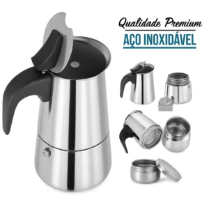 Cafeteira Italiana Expresso Inox 600ml IZEAROMA STRONG