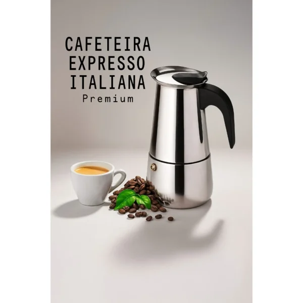 Cafeteira Italiana Expresso Inox 600ml IZEAROMA STRONG