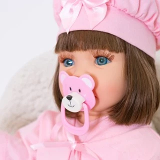 Boneca Bebê Reborn Siliconada Menina 45cm AZUIZE DELUXE