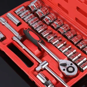 Kit de Ferramentas 46 Peças Maleta Portátil Aço Cromo Vanádio IZEWORK PRO
