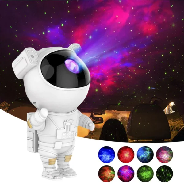 Projetor Luz Estrela Astronauta Galáxia Controle Remoto IZEGLIMMER STAR