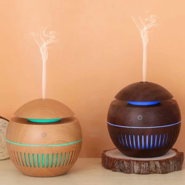 Umidificador Aromatizador Ultrassônico Madeira LED 130ml IZEWOOD FRESH