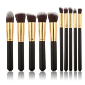 Kit 10 Pincéis Maquiagem Profissional Kabuki Esfumar Contorno IZEBEAUTY EXPERT