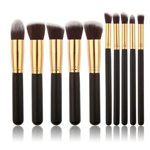 Kit 10 Pincéis Maquiagem Profissional Kabuki Esfumar Contorno IZEBEAUTY EXPERT