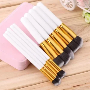 Kit 10 Pincéis Maquiagem Profissional Kabuki Esfumar Contorno IZEBEAUTY EXPERT
