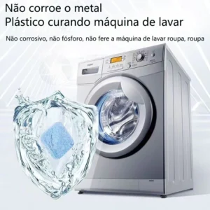 Kit 12 Pastilhas Efervescentes para Limpeza Profunda de Máquinas de Lavar, Esterilização 99%, Fragrância Fresca IZEWASH PURE IZESHOP