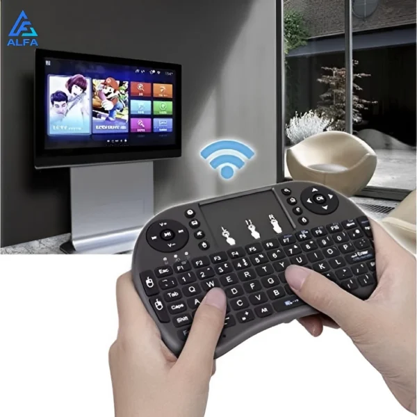 Mini Teclado Sem Fio Touchpad LED USB Compatível PC TV PS3 IZEHANDY GLOW
