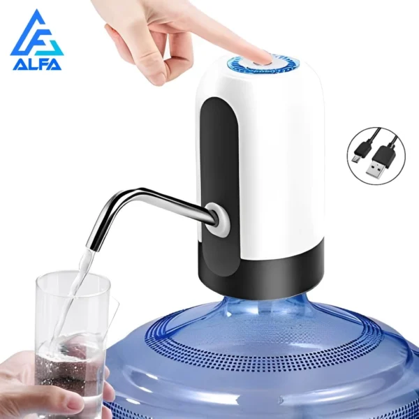 Bomba Elétrica Universal para Galão Recarregável Bateria Forte Inox IZEWATER FLOW