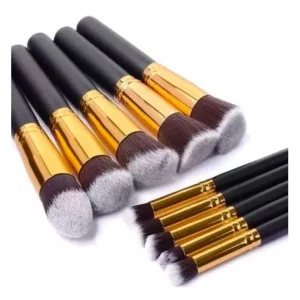 Kit de 10 Pincéis de Maquiagem Profissional Esfumar, Contorno e Kabuki IZEGLAM PRO