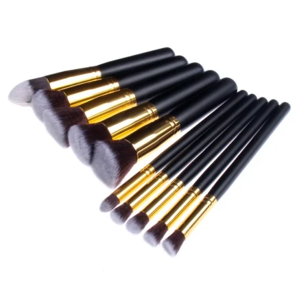 Kit de 10 Pincéis de Maquiagem Profissional Esfumar, Contorno e Kabuki IZEGLAM PRO
