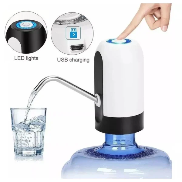 Bomba Elétrica Universal para Galão Recarregável Bateria Forte Inox IZEWATER FLOW