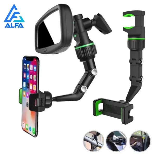Suporte Multifuncional Para Celular Carro Giro 360º Ajustável Retrovisor IZEGRIP FLEX