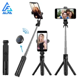 Bastão de Selfie Bluetooth Retrátil Tripé 70cm Controle Remoto 360° IZESNAP PRO