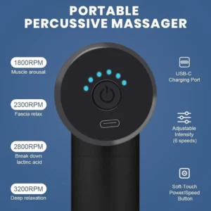 Massageador Elétrico Profissional 6 Velocidades Bivolt Portátil IZERELAX POWER