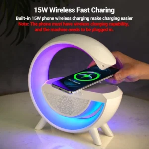 Caixa de Som Bluetooth Luminária LED RGB Despertador Wireless IZEWAKE SOUND