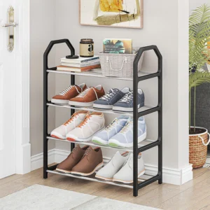 Sapateira 4 Andares Desmontável para 8 Pares Compacta Leve IZEORGANIZE FIT