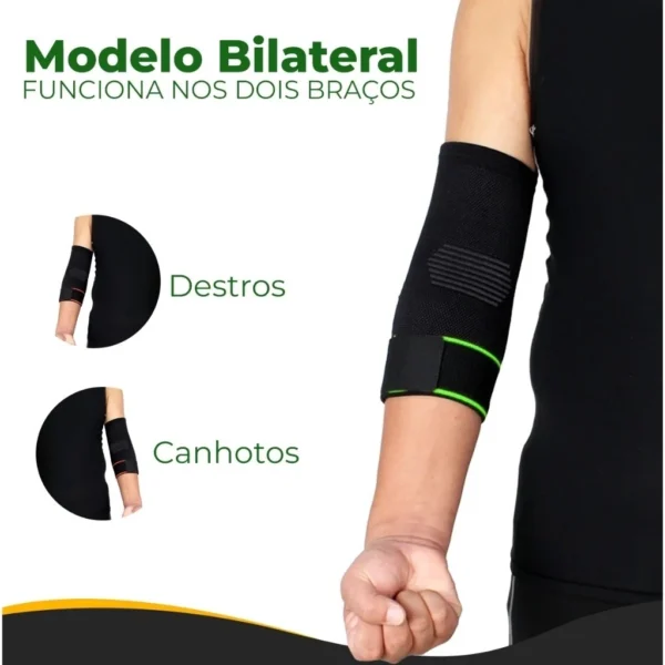 Kit Cotoveleira de Compressão Ortopédica Ajustável, Suporte Esportivo, Prevenção de Lesões IZEACTIVE MAX