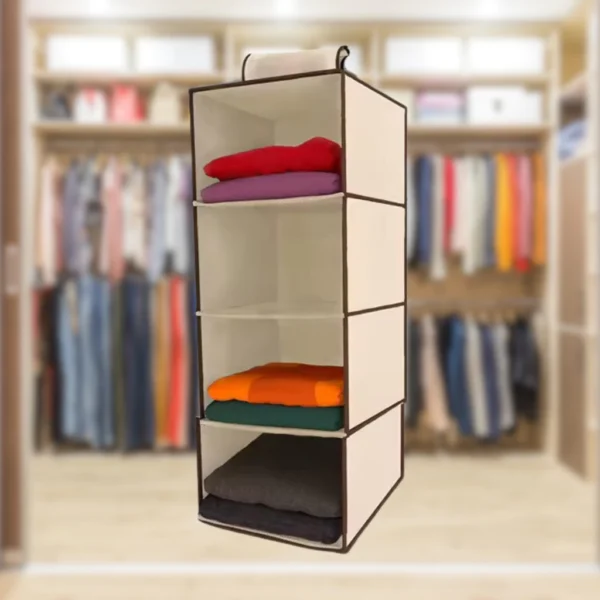 Prateleira Organizadora Suspensa 5 Nichos Multiuso Compacta Guarda-Roupa IZEORGANIZE FIT