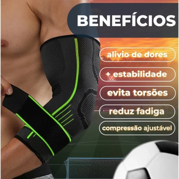 Kit Cotoveleira de Compressão Ortopédica Ajustável, Suporte Esportivo, Prevenção de Lesões IZEACTIVE MAX