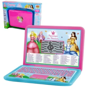 Laptop Infantil Bilíngue 60 Atividades Princesas DM Toys IZELEARN FUN