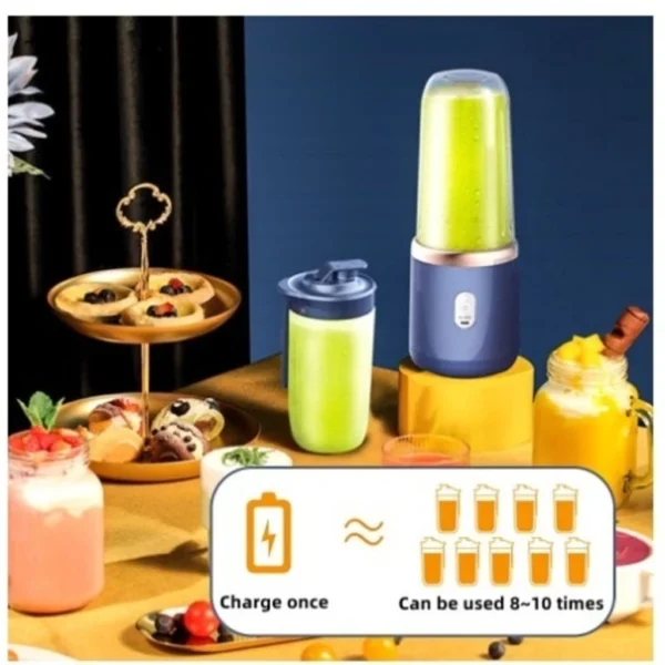 Mini Liquidificador Portátil 400ml 6 Lâminas Recarregável Bateria Longa IZEJUICE PRO