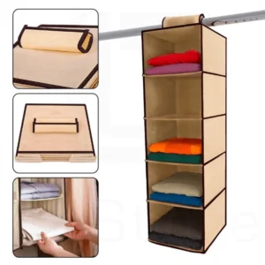 Prateleira Organizadora Suspensa 5 Nichos Multiuso Compacta Guarda-Roupa IZEORGANIZE FIT