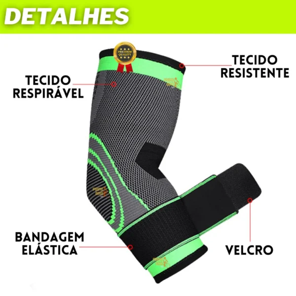 Kit Cotoveleira de Compressão Ortopédica Ajustável, Suporte Esportivo, Prevenção de Lesões IZEACTIVE MAX