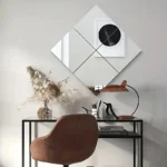 Kit Espelho Decorativo Adesivo 30x30cm Acrílico Flexível Versátil IZEDECOR GLASS