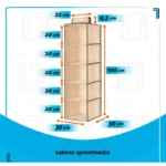 Prateleira Organizadora Suspensa 5 Nichos Multiuso Compacta Guarda-Roupa IZEORGANIZE FIT