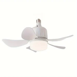 Ventilador de Teto 6 Hélices Compacto com Luz LED, Controle Remoto e Instalação Fácil IZEFAST BREEZE