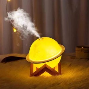 Luminária Umidificador Lua 3D Aromaterapia LED Branco Amarelo IZELOFT AIR