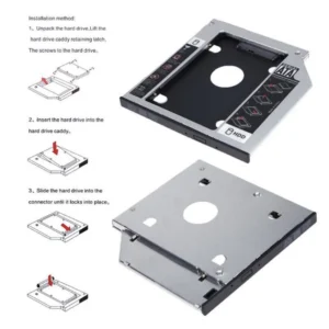Adaptador Caddy Universal 2.5 HD SSD Sata para Notebook 9.5mm 12.7mm IZEBOOST STORAGE