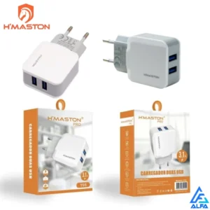 Carregador Turbo Rápido Hmaston 2 USB 3.1A Bivolt IZEFAST PRO
