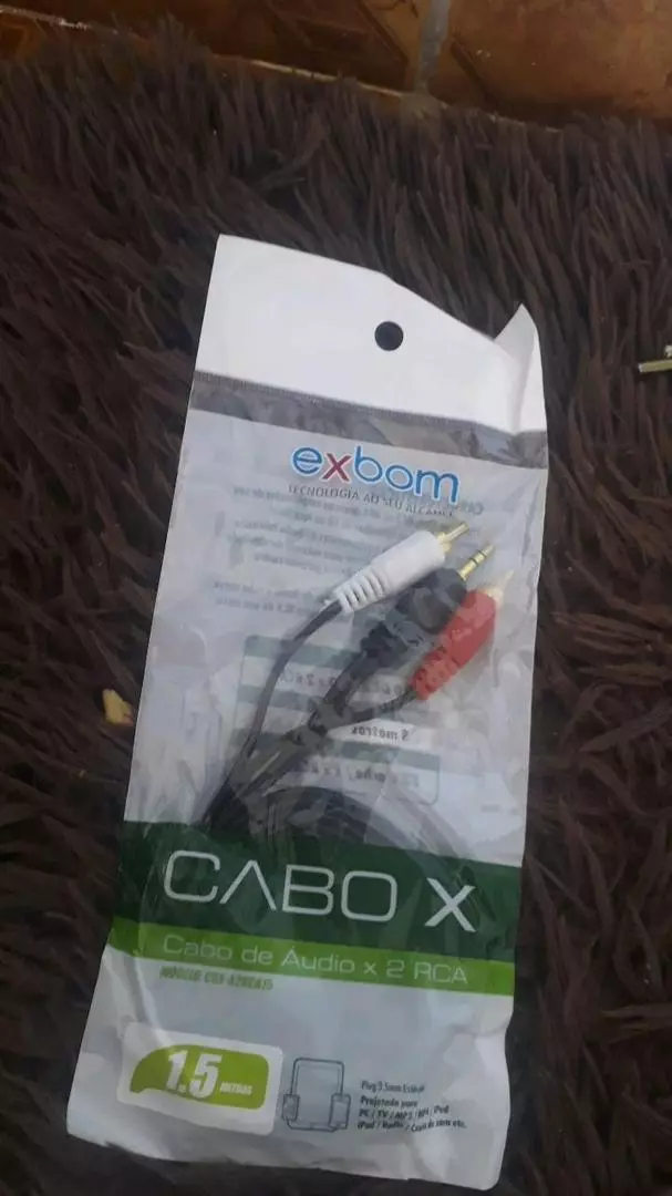Cabo Auxiliar P2 para RCA Estéreo 1,5m Áudio Emborrachado IZEAMP PRO photo review