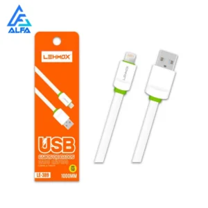 Cabo Carregador iPhone 1 Metro Turbo 3.1A Compatível iOS LEHMOX IZEFAST CHARGE